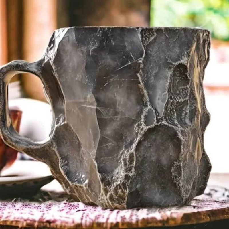 Geode Crystal Mug – Natural Amethyst Purple Resin Coffee Cup Ergonomic Handle Kitchen Drinkware