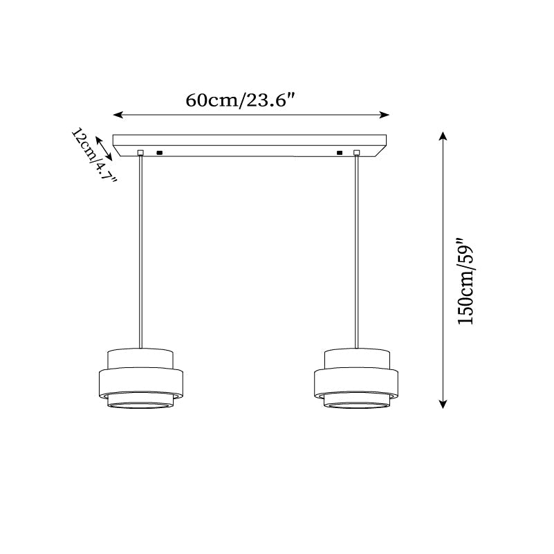 Eaden Travertine Pendant Lamp – Natural Stone Pendant Light With Walnut Wood Band Modern Living