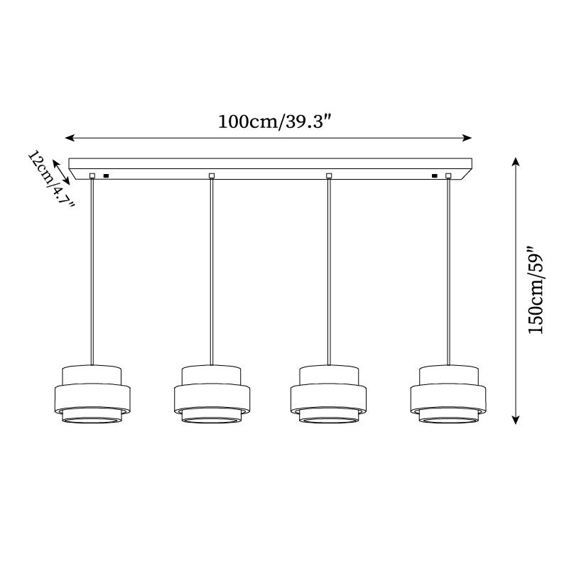 Eaden Travertine Pendant Lamp – Natural Stone Pendant Light With Walnut Wood Band Modern Living