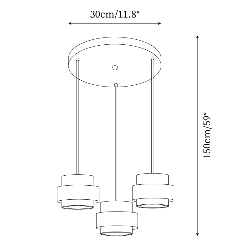 Eaden Travertine Pendant Lamp – Natural Stone Pendant Light With Walnut Wood Band Modern Living