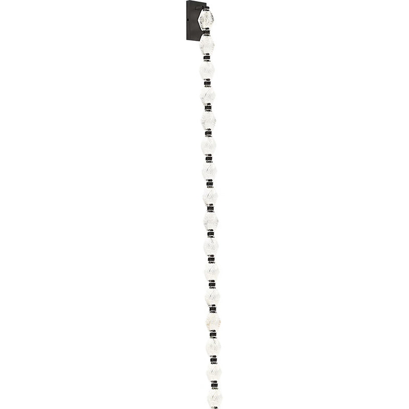 Aurelia Stacked Glass Wall Lamp – Modern Gold Vertical Bathroom Vanity Sconce Fixture