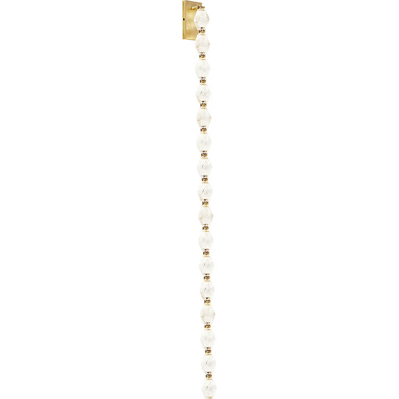 Aurelia Stacked Glass Wall Lamp – Modern Gold Vertical Bathroom Vanity Sconce Fixture