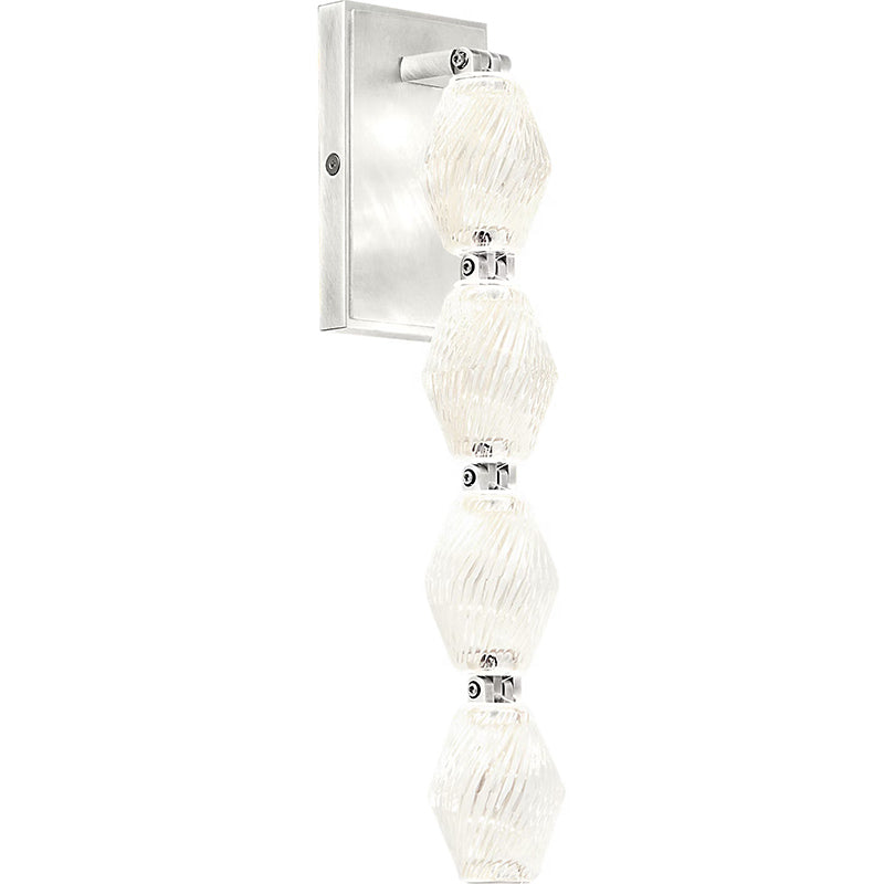 Aurelia Stacked Glass Wall Lamp – Modern Gold Vertical Bathroom Vanity Sconce Fixture