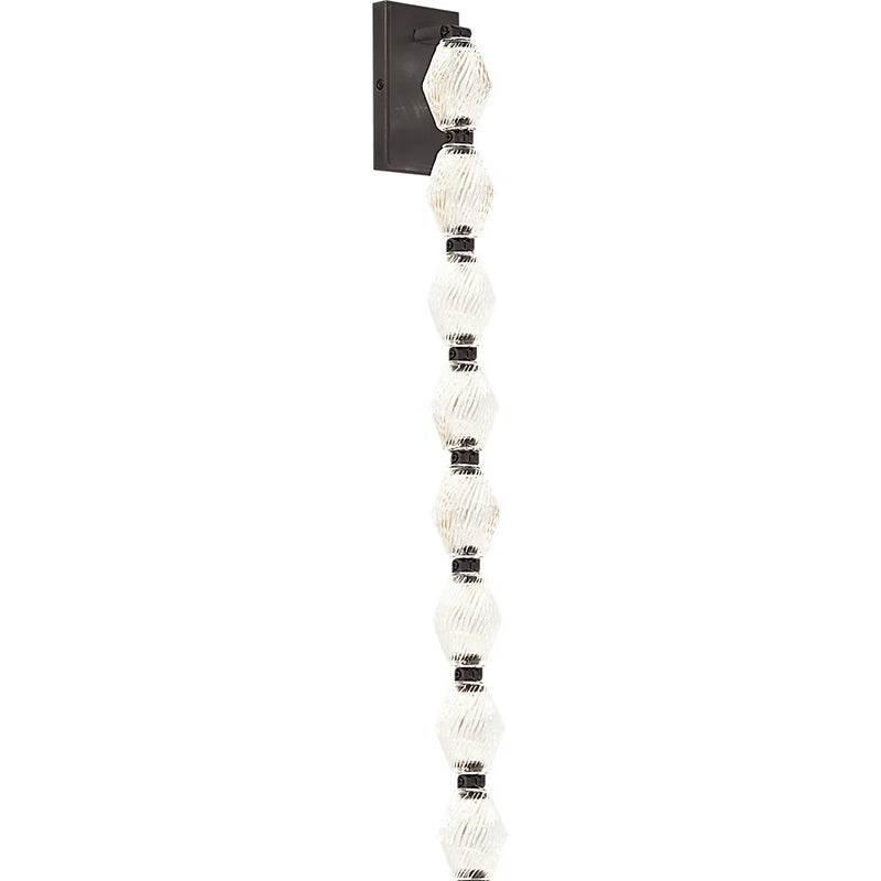 Aurelia Stacked Glass Wall Lamp – Modern Gold Vertical Bathroom Vanity Sconce Fixture