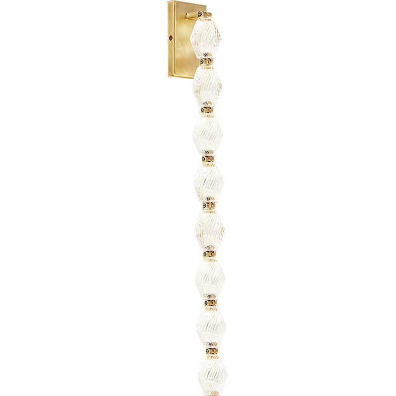 Aurelia Stacked Glass Wall Lamp – Modern Gold Vertical Bathroom Vanity Sconce Fixture