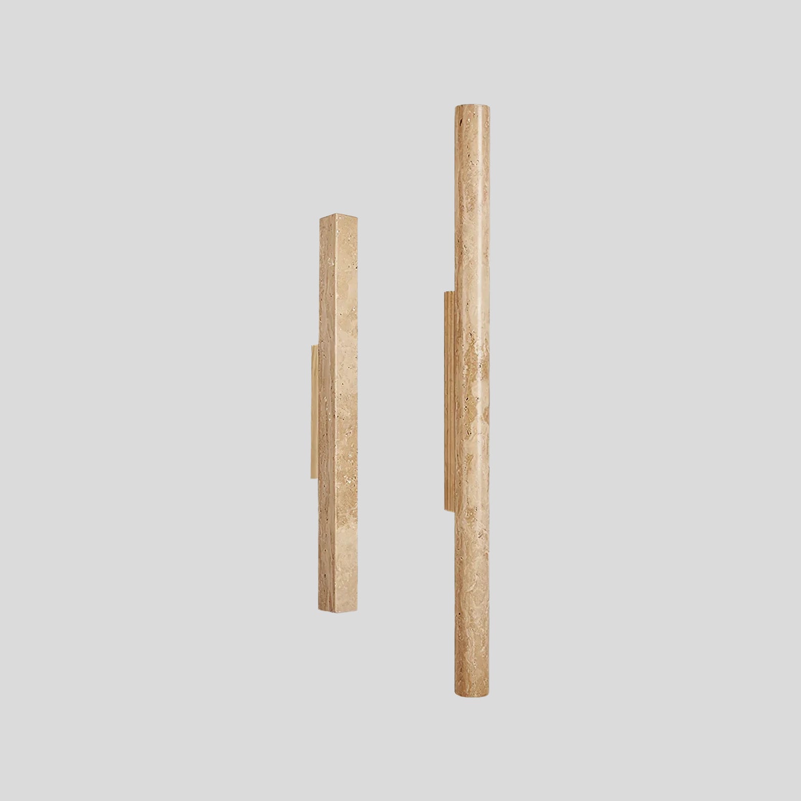 Colonnade Travertine Wall Light – Travertine Stone Fixture Subtle Veining Bi-Directional Glow