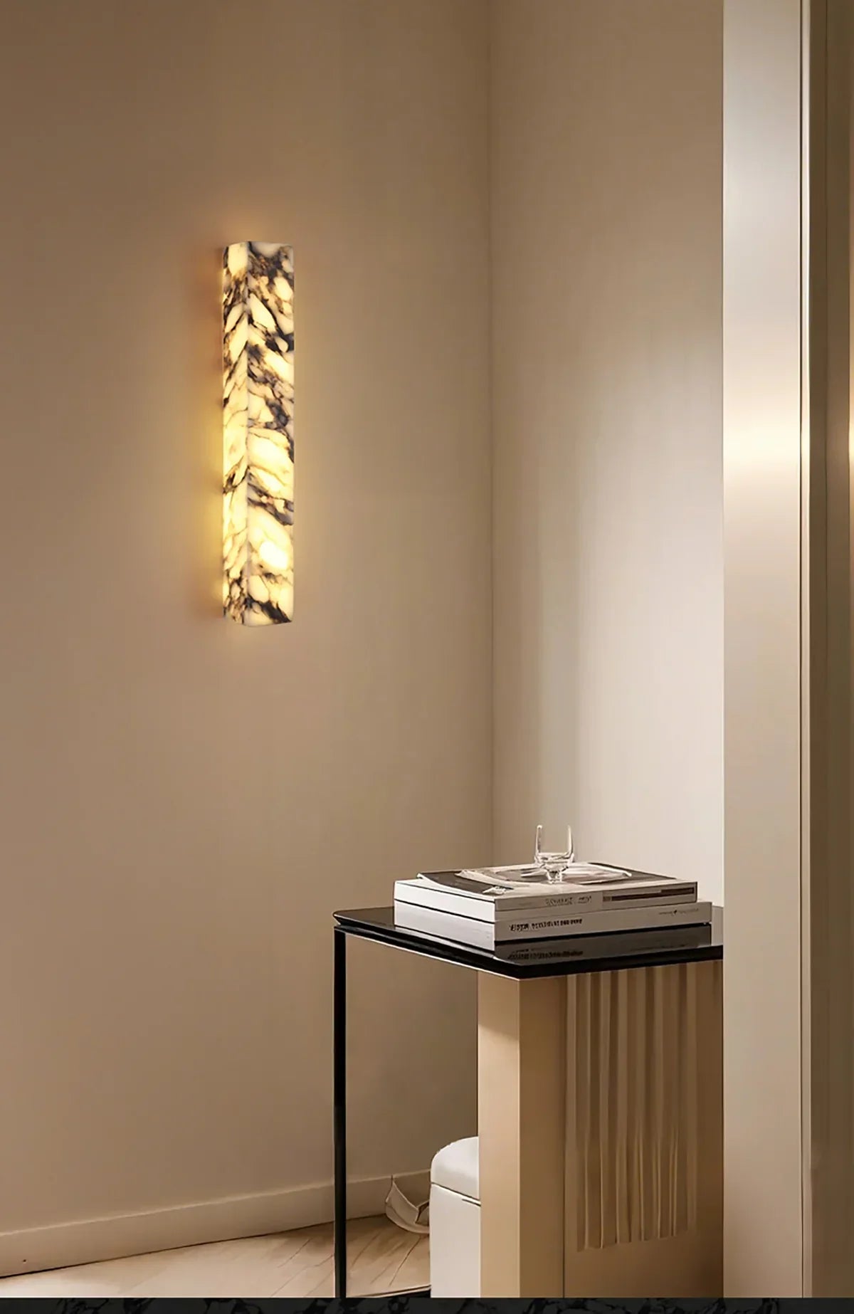Quiet Marble Dome Wall Light – LED Ambient Marble Wall Light Fixture Modern Interiors
