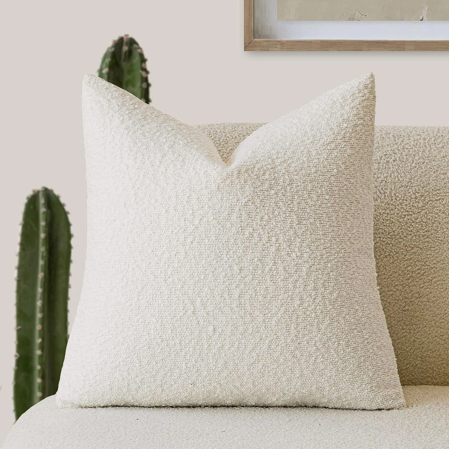 Celestria Cloud Decorative Pillow – Luxury Boucle Textured Throw Pillow Bedroom Living Room Sofa Decor