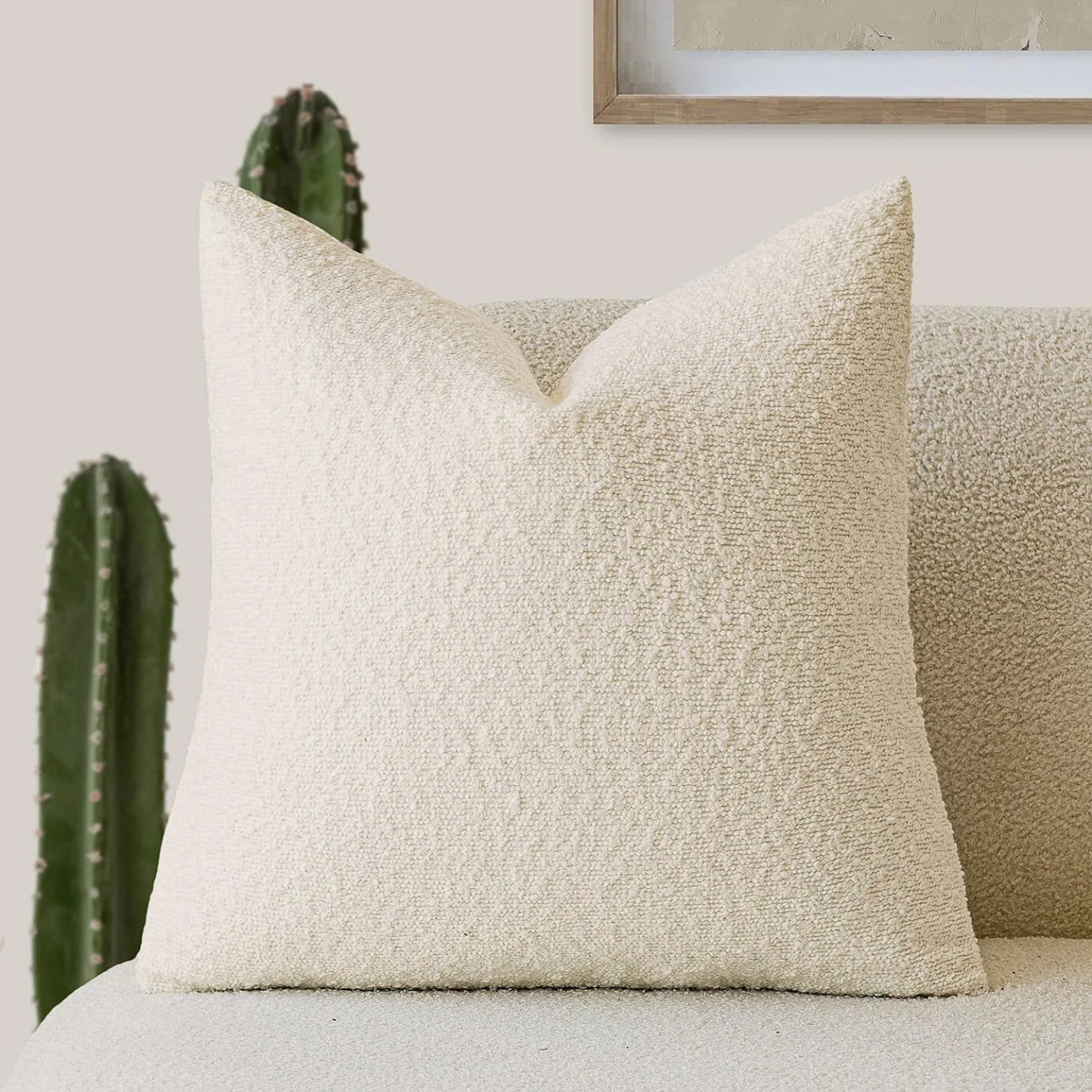 Celestria Cloud Decorative Pillow – Luxury Boucle Textured Throw Pillow Bedroom Living Room Sofa Decor