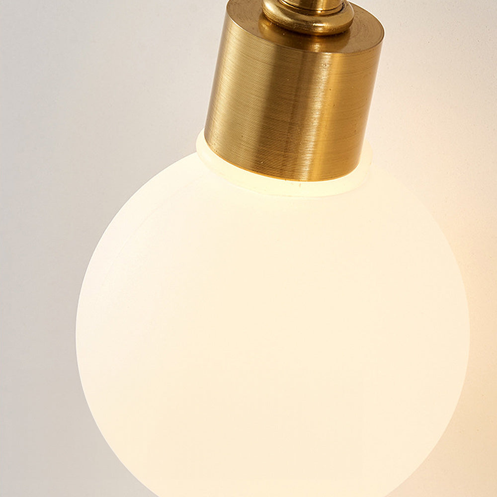 Perlan Beaded Wall Sconce – Modern Brass Gold Glass Globe Decorative Lighting Bedroom Living Room