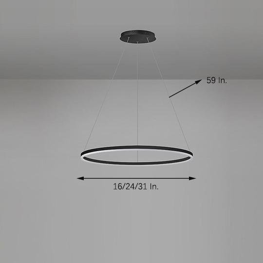 Orbit Ring Chandelier Light – LED Modern Circular Suspended Ceiling Lighting Fixture
