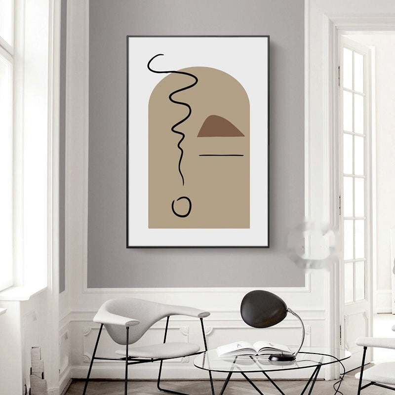 Solune Abstract Canvas Wall Art – Modern Minimalist Geometric Print Living Room Bedroom Decor