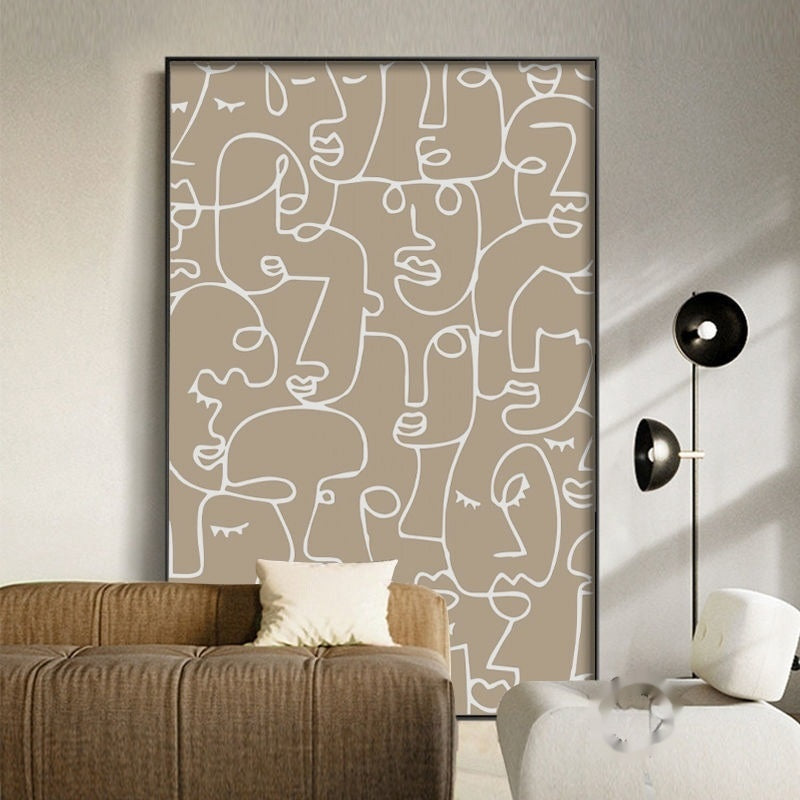 Solune Abstract Canvas Wall Art – Modern Minimalist Geometric Print Living Room Bedroom Decor