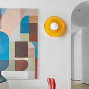 Glass Disc Flush Mount Ceiling Light – Modern Opal Globe Fixture