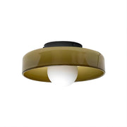 Glass Disc Flush Mount Ceiling Light – Modern Opal Globe Fixture