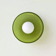 Glass Disc Flush Mount Ceiling Light – Modern Opal Globe Fixture