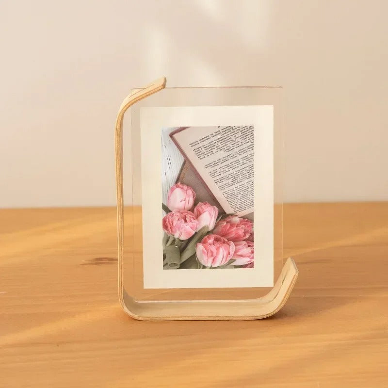 Benvex Frame Desk Lamp – LED Modern Wood Photo Display Table Light Bedroom Living Room Decorative Lighting