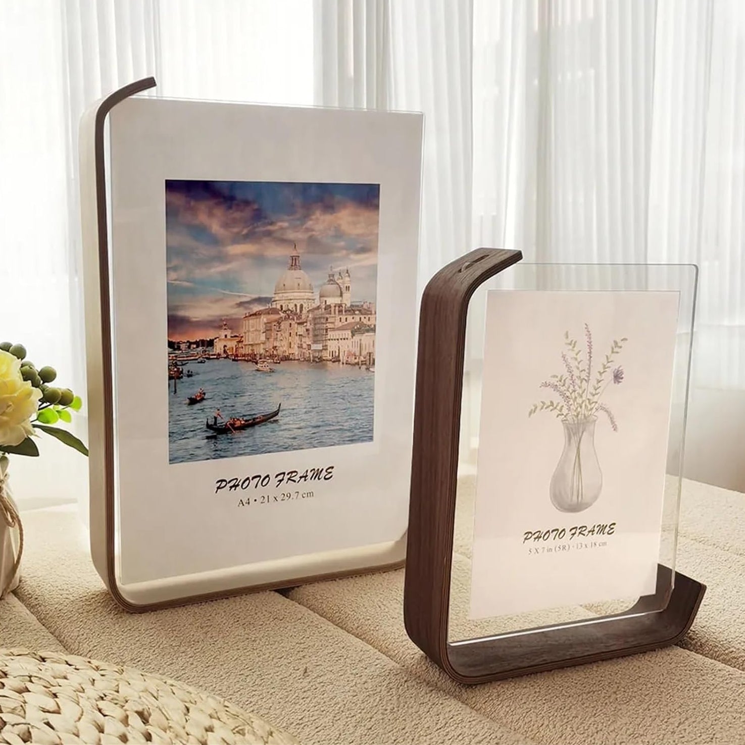 Benvex Frame Desk Lamp – LED Modern Wood Photo Display Table Light Bedroom Living Room Decorative Lighting