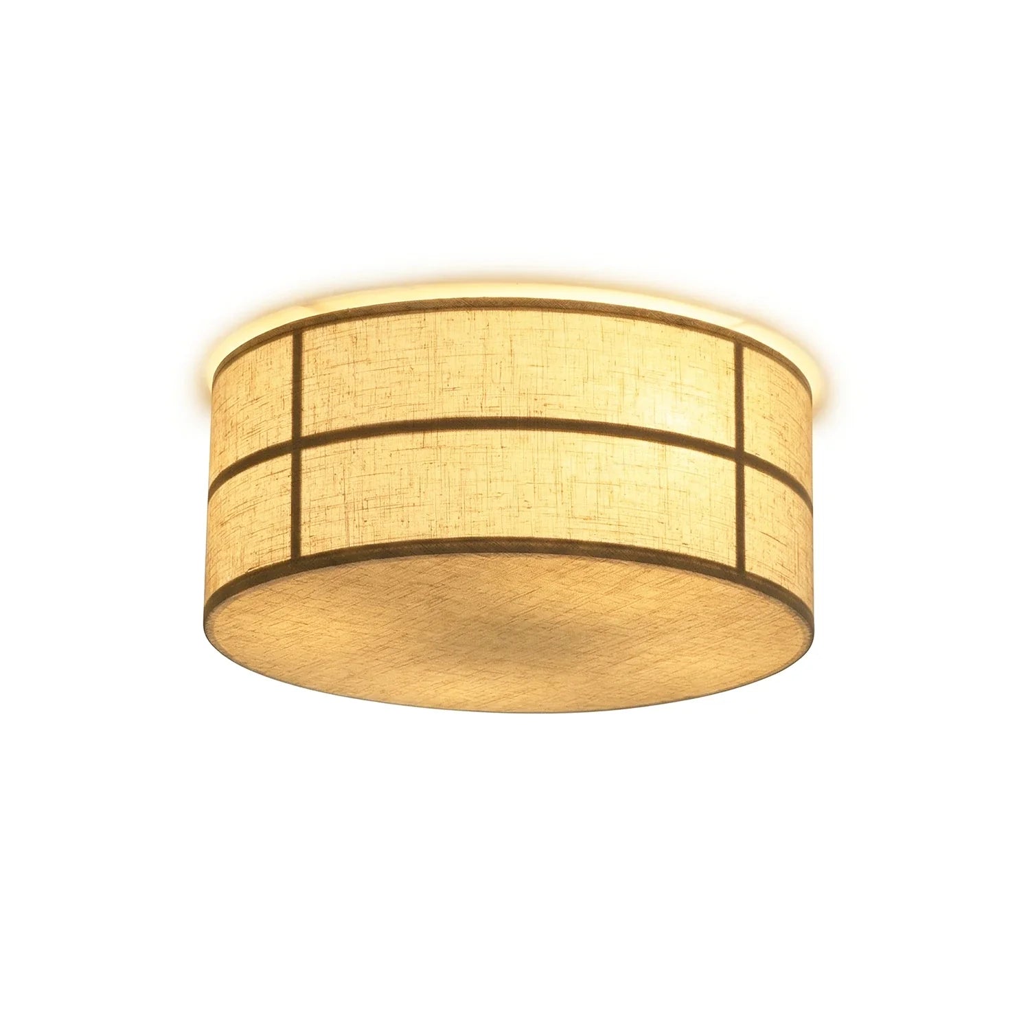 Belcrest Flush Mount Ceiling Light – Drum Fabric Ceiling Light Living Room Bedroom Decorative Lighting