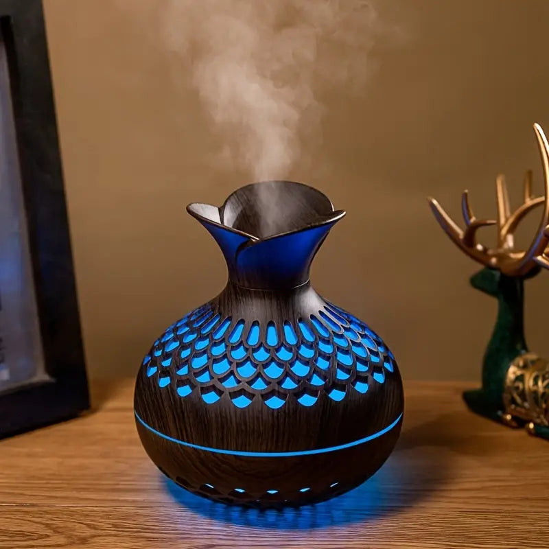 Zelisse Vase Diffuser – LED Aromatherapy Humidifier Ultrasonic Essential Oil Decorative Lighting