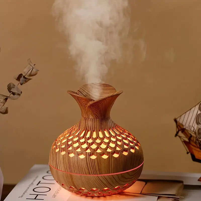 Zelisse Vase Diffuser – LED Aromatherapy Humidifier Ultrasonic Essential Oil Decorative Lighting