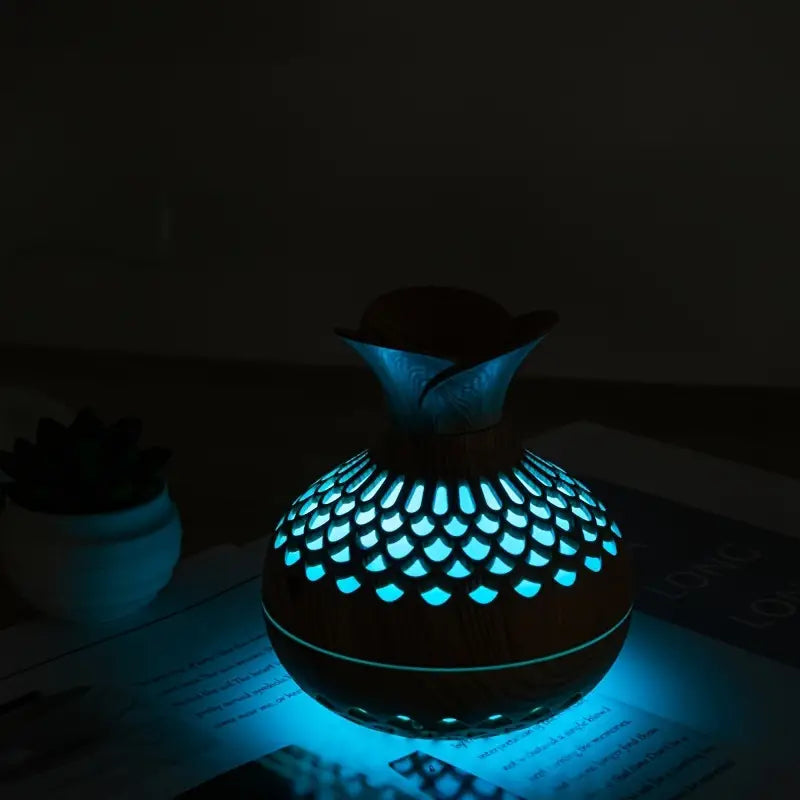 Zelisse Vase Diffuser – LED Aromatherapy Humidifier Ultrasonic Essential Oil Decorative Lighting