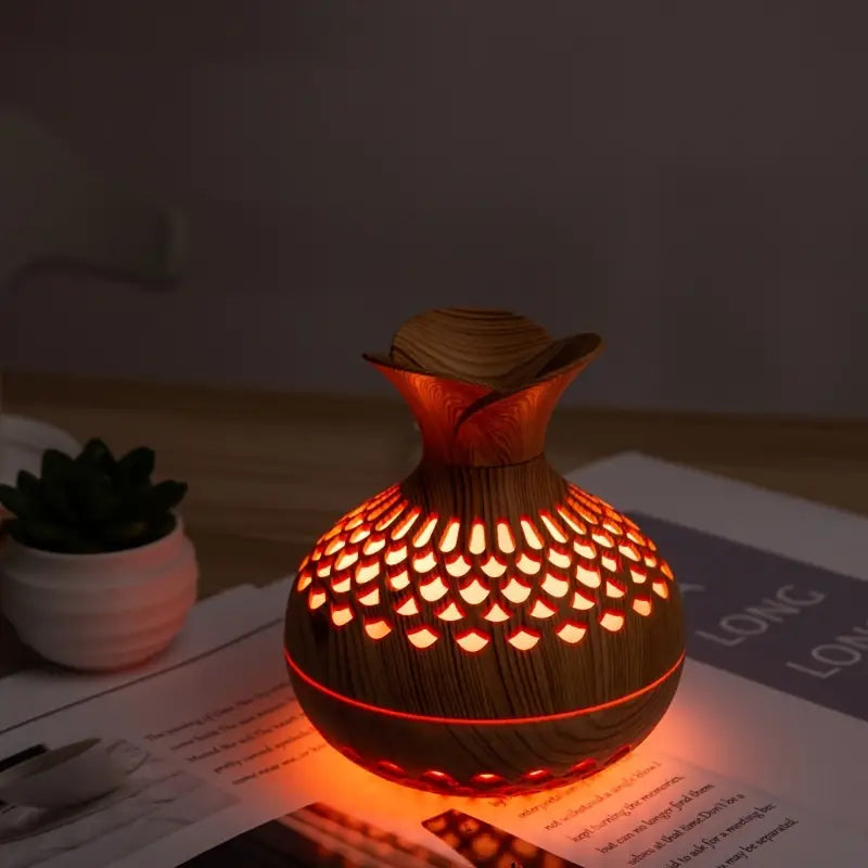Zelisse Vase Diffuser – LED Aromatherapy Humidifier Ultrasonic Essential Oil Decorative Lighting