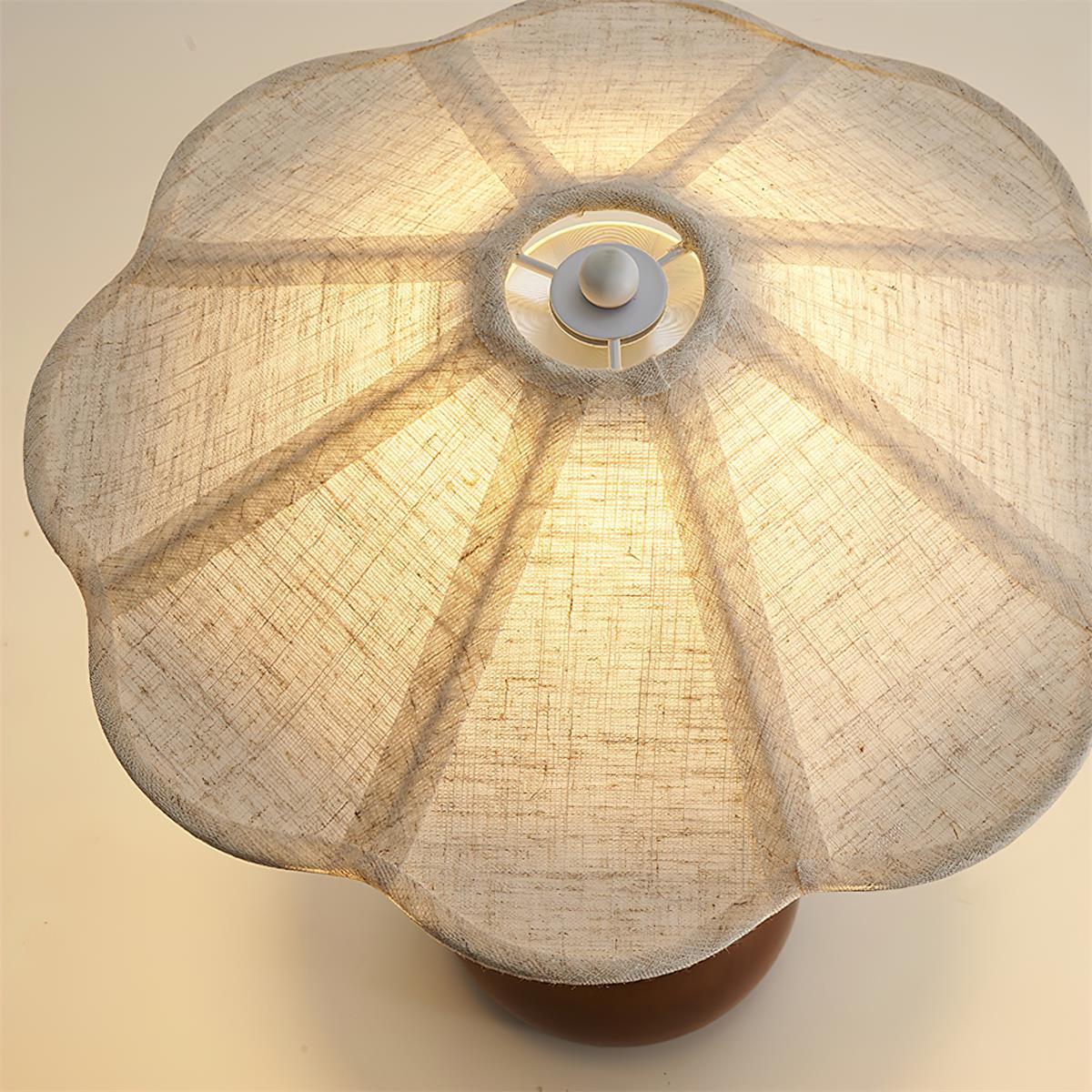 Stonara Table Lamp – Modern Wood Base Linen Shade Decorative Lighting Bedroom Living Room Desk