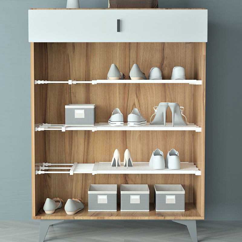 Stratum Shoe Storage Cabinet – Modern Wood Organizer Shelf Adjustable Expandable Rack Entryway Bedroom