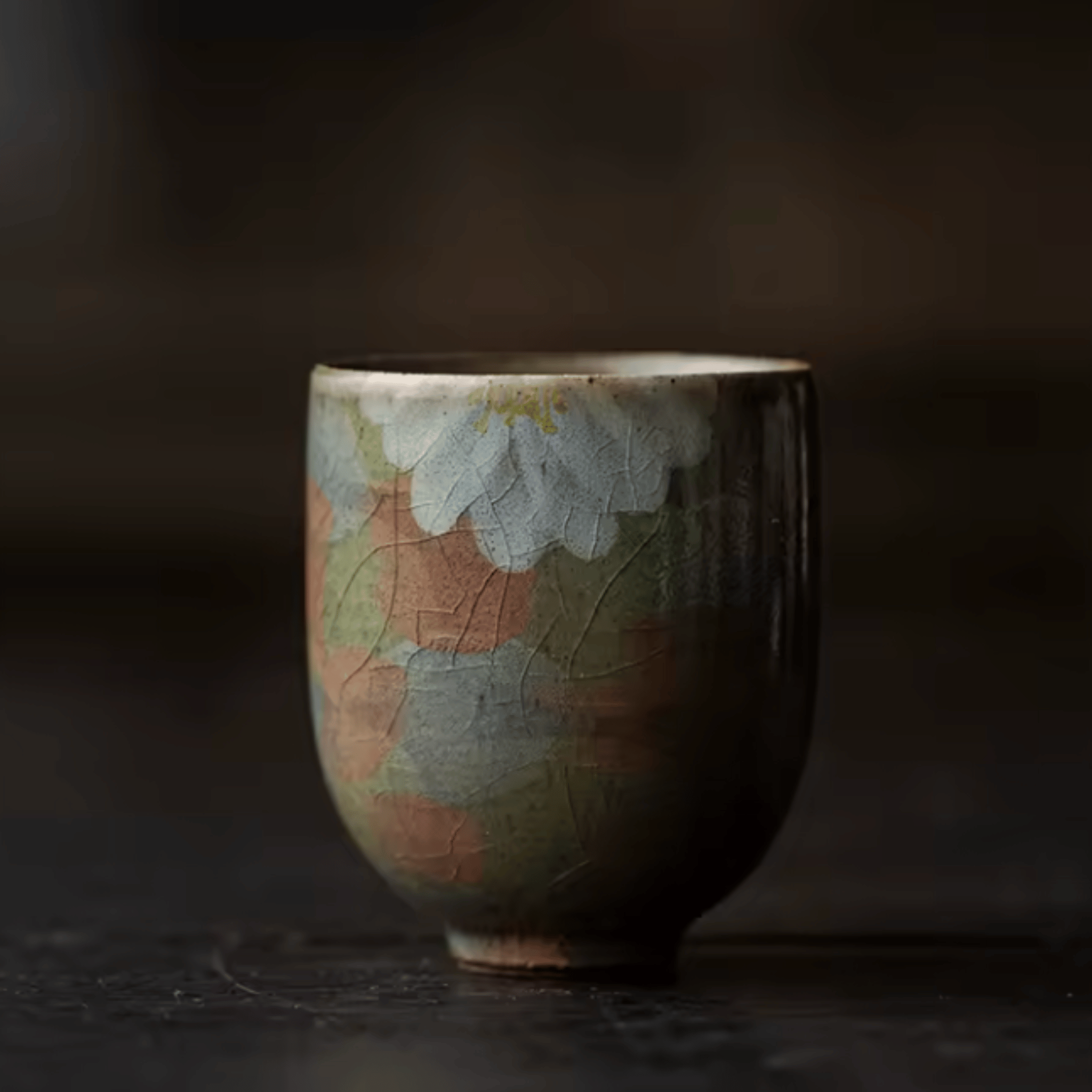 Kōyō Ember Ceramic Teacup Set – Handcrafted Japanese Tea Cups Artisan Pottery Home Decor