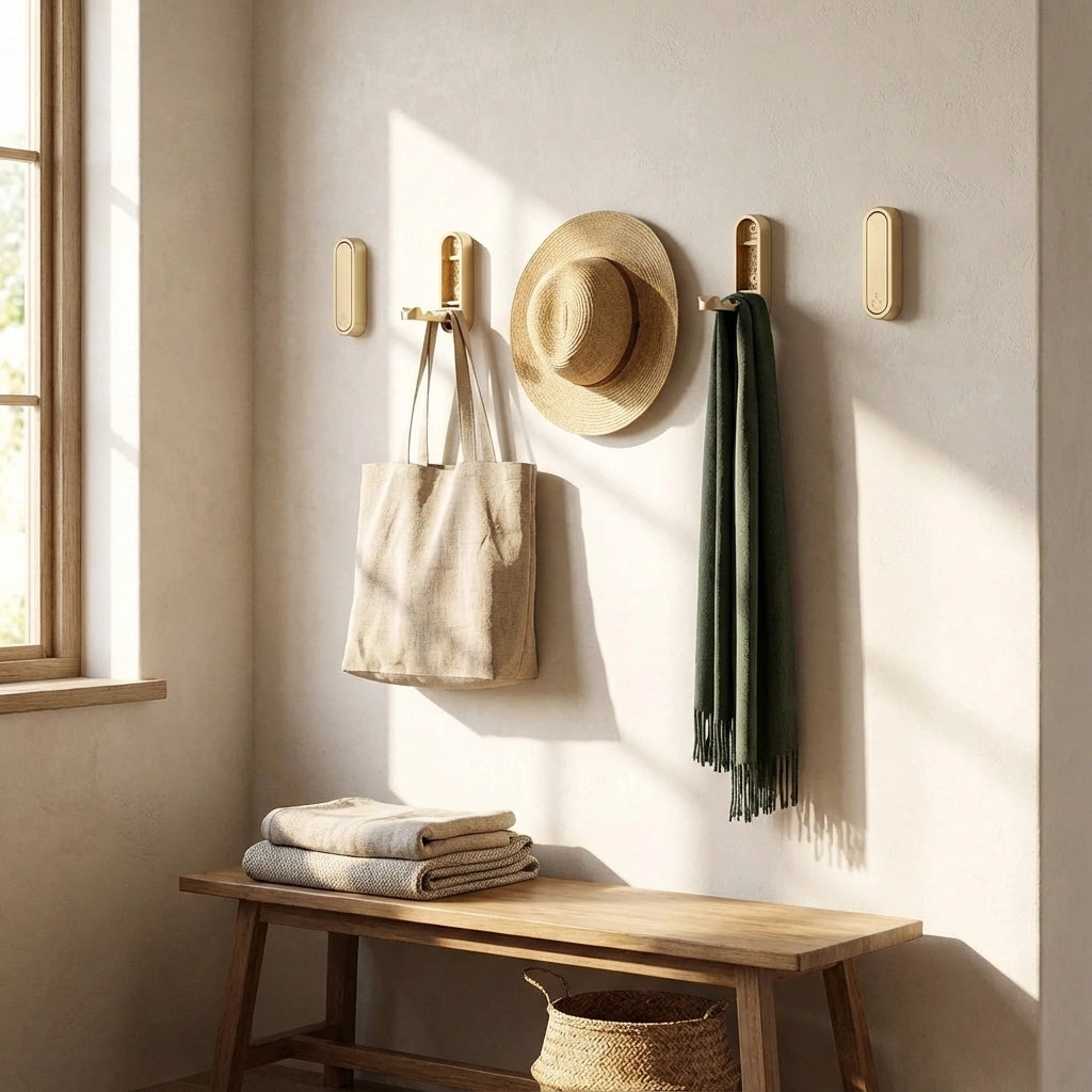 Capslo Arch Wall Hook – Heavy Duty Folding Coat Rack Space Saving Towel Hanger Bathroom Organizer