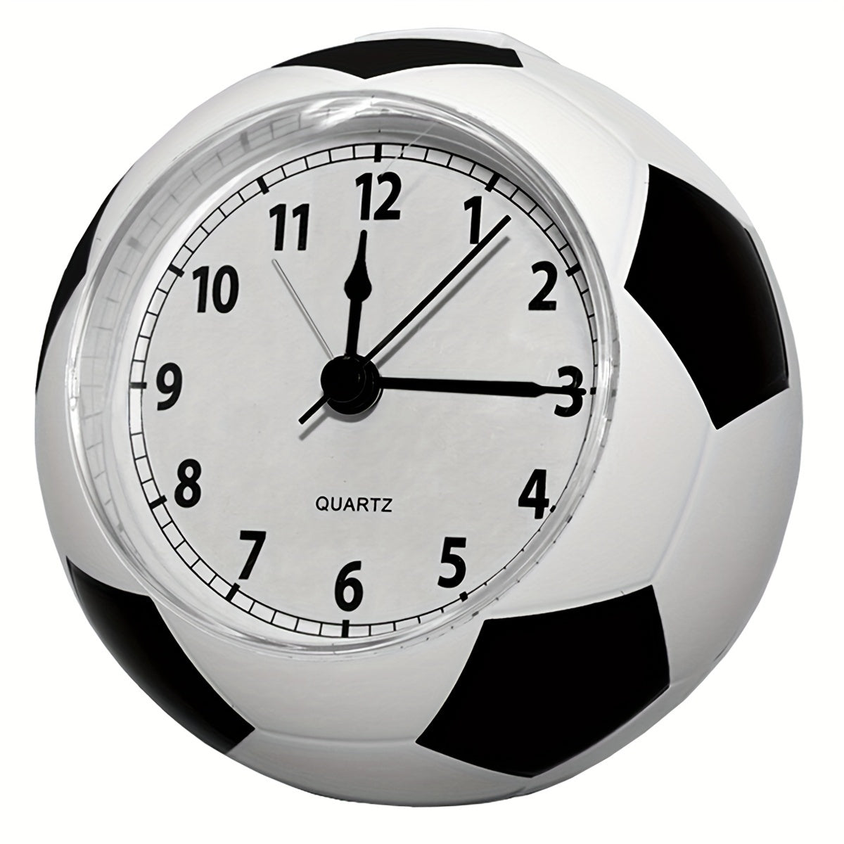 Striker Soccer Ball Alarm Clock – Kids Sports Bedroom Desk Table Quartz Battery Operated Round Novelty