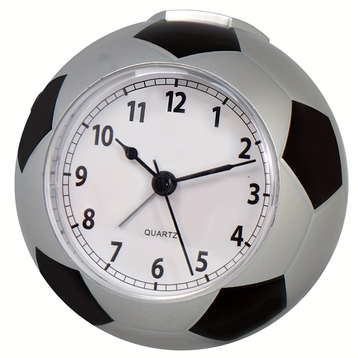 Striker Soccer Ball Alarm Clock – Kids Sports Bedroom Desk Table Quartz Battery Operated Round Novelty
