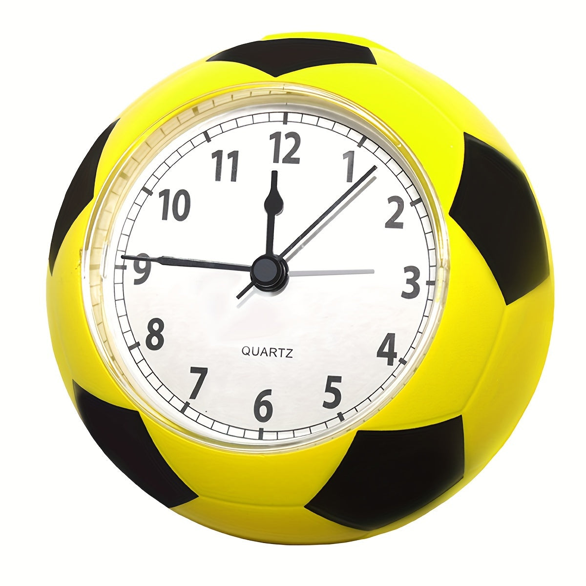 Striker Soccer Ball Alarm Clock – Kids Sports Bedroom Desk Table Quartz Battery Operated Round Novelty