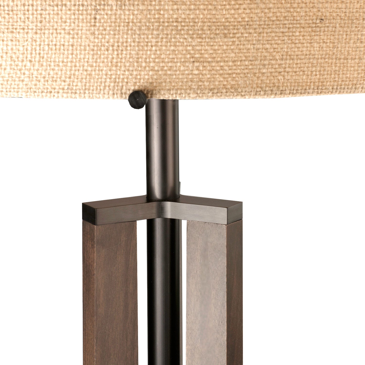 Musa Wood Tripod Floor Lamp – Mid-Century Modern Linen Shade Standing Light