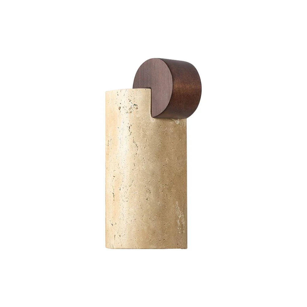 Treviso Sculptural Wall Lamp – Modern Travertine Metal Decorative Lighting Living Room Bedroom Accent