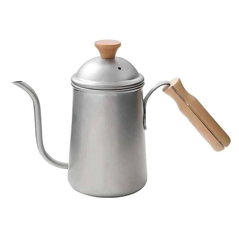 Beldin Gooseneck Kettle – Stainless Steel Pour Over Coffee Kettle Wood Handle Stovetop