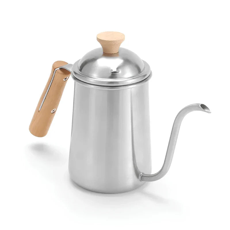 Beldin Gooseneck Kettle – Stainless Steel Pour Over Coffee Kettle Wood Handle Stovetop