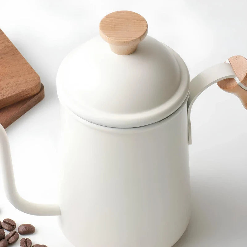 Beldin Gooseneck Kettle – Stainless Steel Pour Over Coffee Kettle Wood Handle Stovetop