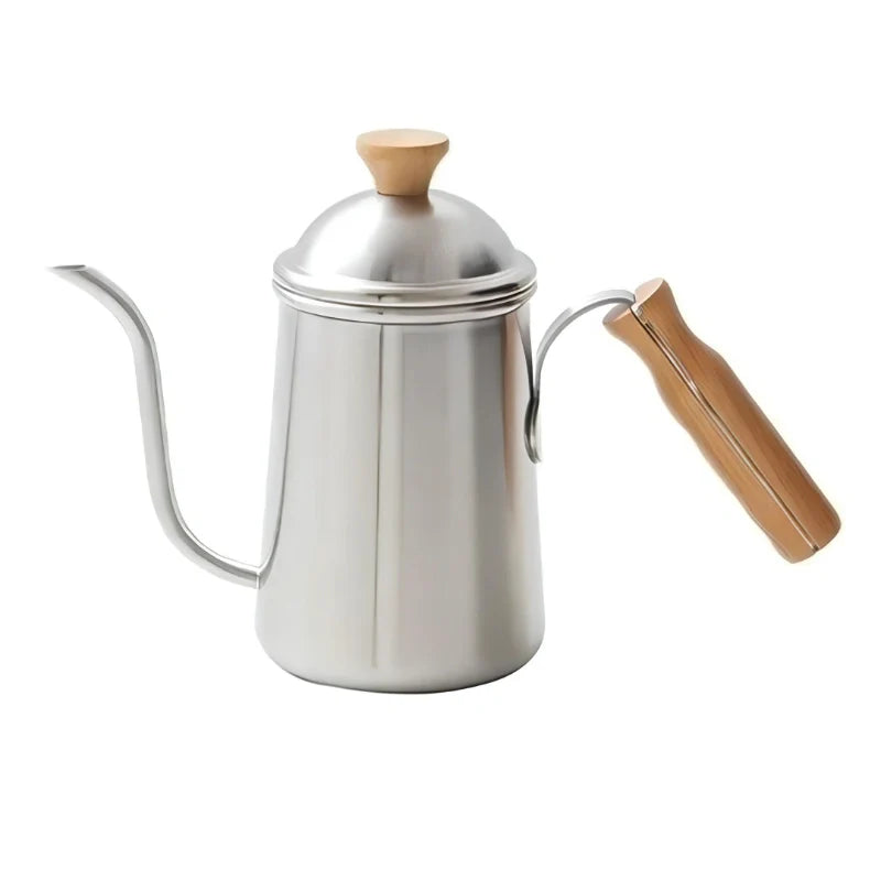 Beldin Gooseneck Kettle – Stainless Steel Pour Over Coffee Kettle Wood Handle Stovetop