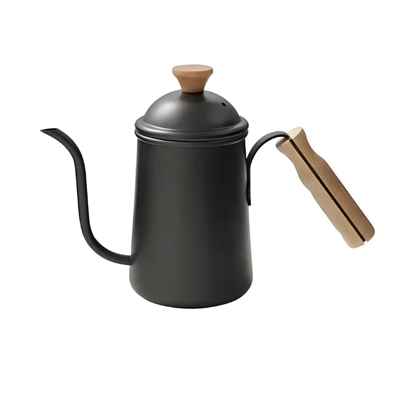 Beldin Gooseneck Kettle – Stainless Steel Pour Over Coffee Kettle Wood Handle Stovetop