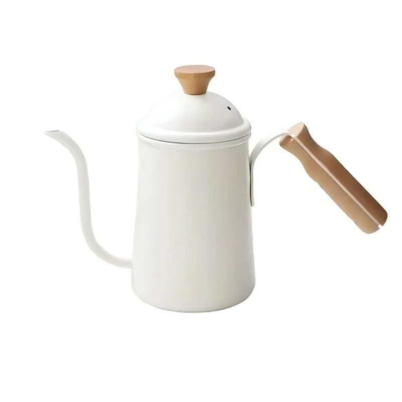 Beldin Gooseneck Kettle – Stainless Steel Pour Over Coffee Kettle Wood Handle Stovetop