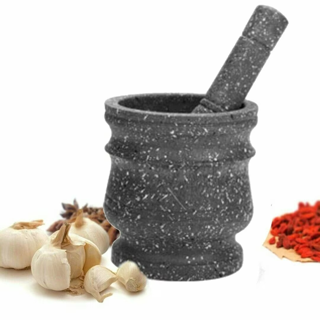 Granitos Mortar Pestle Set – Granite Stone Spice Herb Grinder Kitchen Tool Heavy Duty Natural