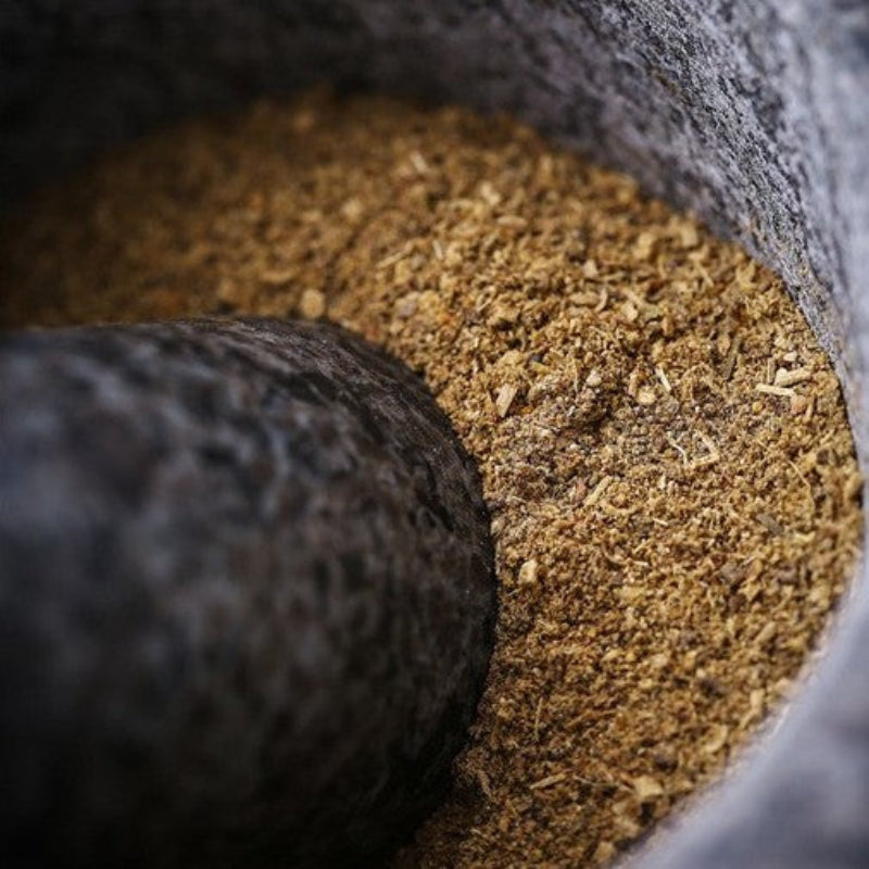 Obsido Stone Mortar Pestle Set – Natural Granite Kitchen Spice Herb Grinder Bowl 5 Inch