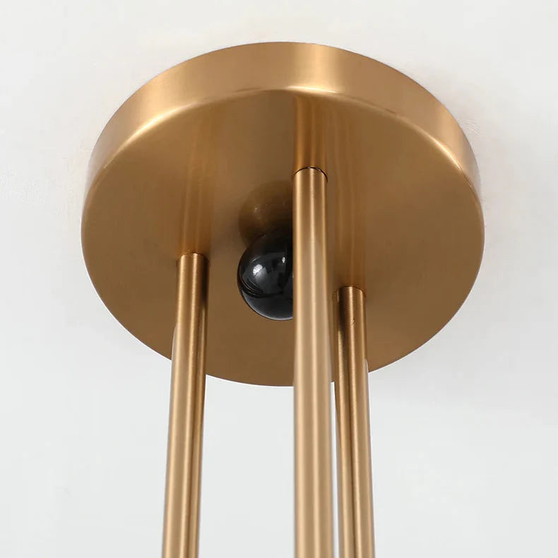 Aveline Pendant Chandelier – Dining Room Ceiling Light Fixture Three Drum Shade Modern Farmhouse Bronze
