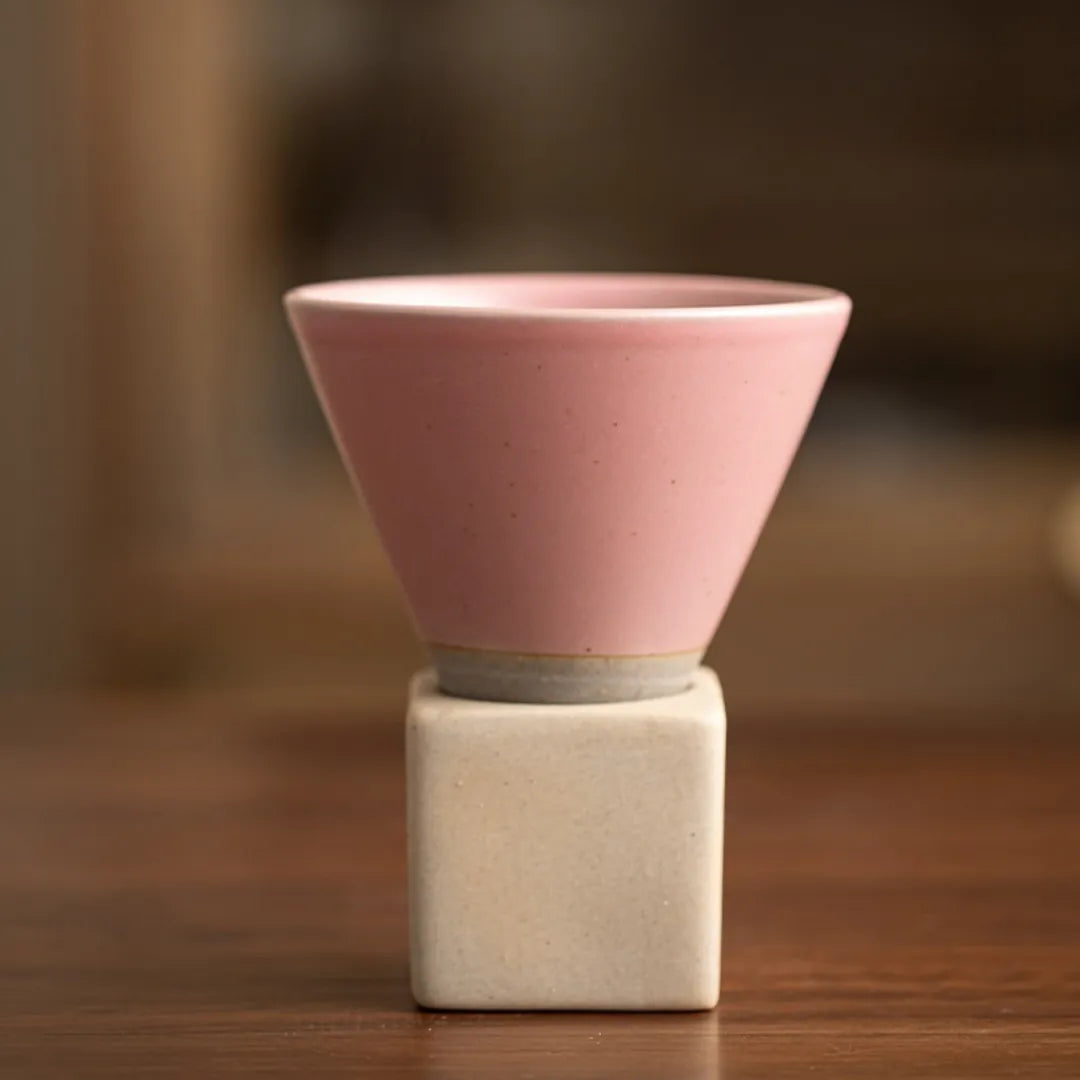 Cascada Ceramic Espresso Cup – Handmade Artisan Coffee Mug Minimalist Kitchen Drip Glaze Design