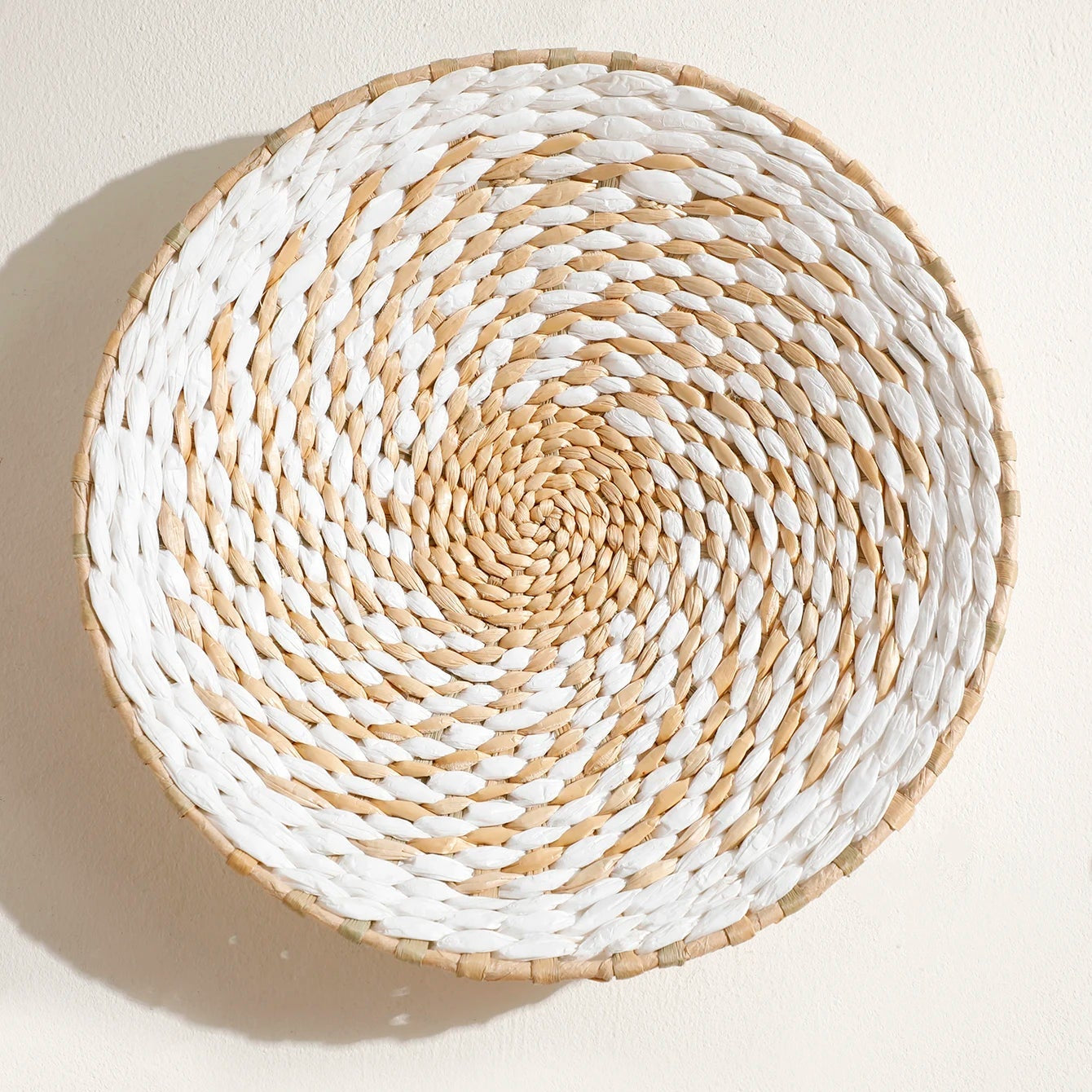 Spiralis Woven Wall Basket Set – Handwoven Seagrass Bohemian Wall Decor Living Room Bedroom Decorative