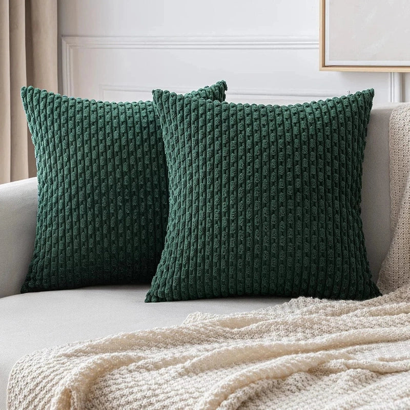 Cordale Textured Cushion Cover – Ribbed Corduroy Throw Pillow Case Decorative Living Room Bedroom Sofa