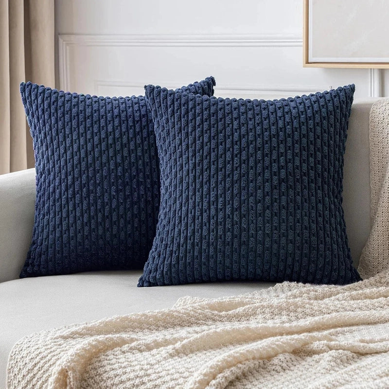 Cordale Textured Cushion Cover – Ribbed Corduroy Throw Pillow Case Decorative Living Room Bedroom Sofa