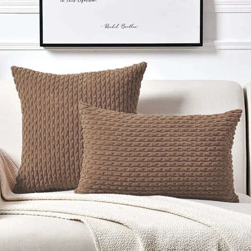 Cordale Textured Cushion Cover – Ribbed Corduroy Throw Pillow Case Decorative Living Room Bedroom Sofa